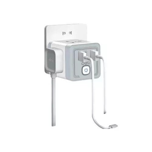 Deli ET426 2500W 4holes European Conventional Adapter - 1