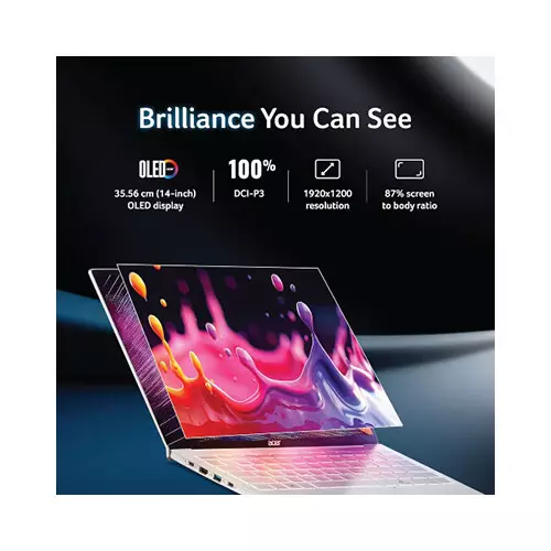 Acer Swift Lite-SFL14-54M Intel Core Ultra 5 115U 16GB RAM 512GB SSD 14 Inch WUXGA OLED Laptop - 1