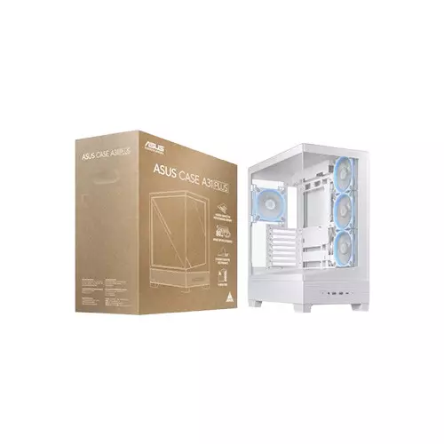 ASUS A31 PLUS Mid Tower ATX Desktop Case (White) - 6