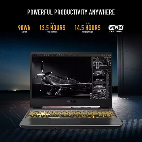 ASUS TUF Gaming A15 FA506NCQ-HN042W Ryzen 7-170 16GB RAM 512GB SSD 15.6-inch Gaming Laptop with  RTX 3050 - 4