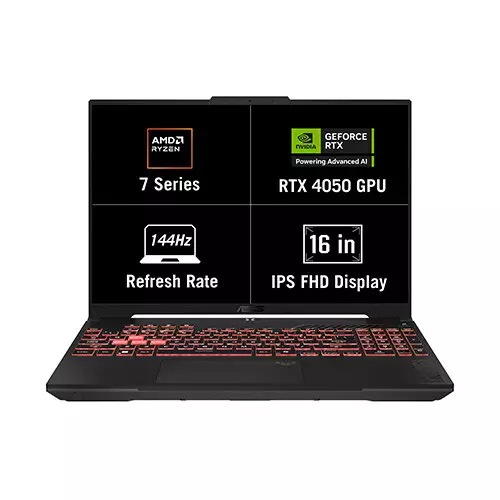ASUS TUF Gaming A16 FA607NUQ-RL024W Ryzen 7-170 16GB RAM 512 GB SSD RTX 4050 16-inch FHD Gaming Laptop