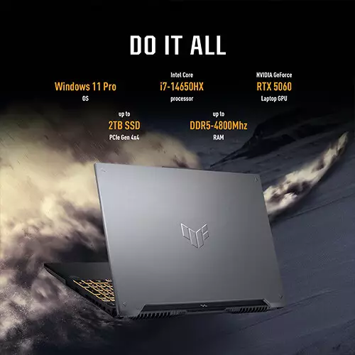 ASUS TUF Gaming F16 FX608JMI Core i7 14650HX 16GB 1TB RTX 5060 16 inch WUXGA Laptop - 6