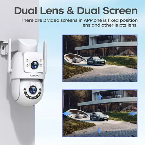 Lenovo X6T-U 3 MP Surveillance 4K Wi-Fi Camera - 1