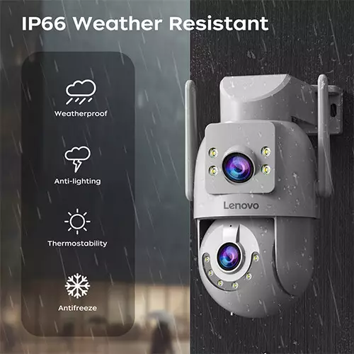 Lenovo X6T-U 3 MP Surveillance 4K Wi-Fi Camera - 2