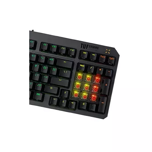 ASUS TUF Gaming K3 Gen II (RA07) Red/Blue Switch 97-Key Layout RGB Mechanical Keyboard (Black) - 6