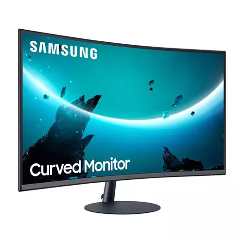 Samsung LC27T550FDW 27 Inch Border Less Curved Monitor - 1