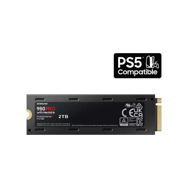 SAMSUNG 980 PRO 2TB  WITH HEATSINK PCIE GEN 4 NVME M.2 INTERNAL SSD - 1