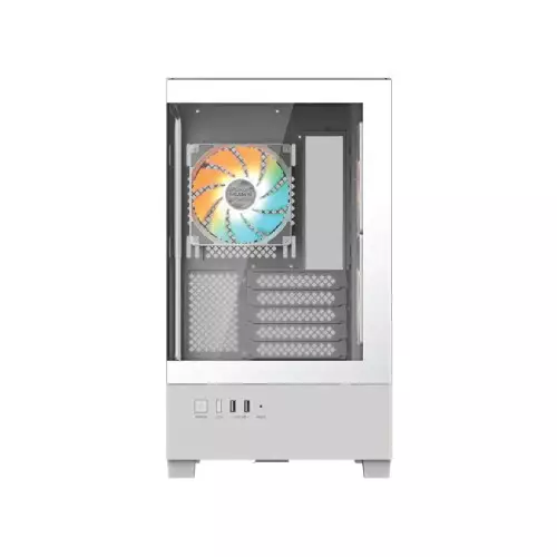 GIGABYTE C201 PANORAMIC ICE Mid Tower M-ATX Gaming Case - 0