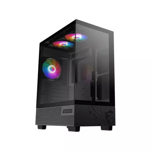 Msi PAG PANO M110A Mid Tower Micro-ATX Gaming PC Case (Black) - 2