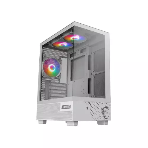 Msi PAG PANO M110A Mid Tower Micro-ATX Gaming PC Case (White) - 1