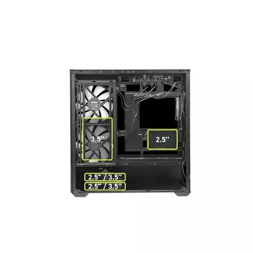 MSI MAG PANO M110R Mini Tower CPU Casing With Built-In ARGB Fan (Black) - 4