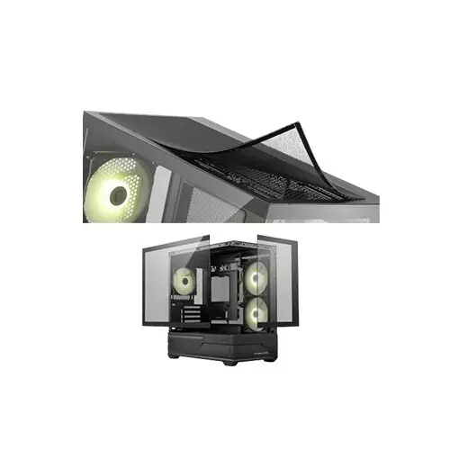 MSI MAG PANO M110R Mini Tower CPU Casing With Built-In ARGB Fan (Black) - 5