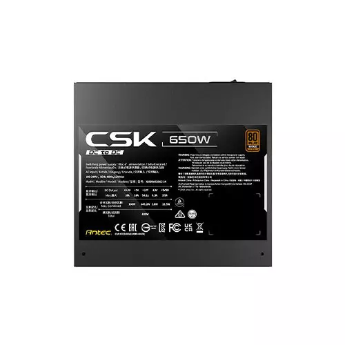 Antec CSK650DC 650W Non-Modular Power Supply - 0