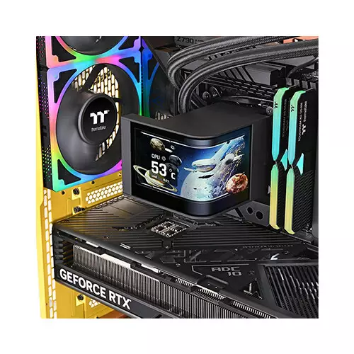 Thermaltake MAGCurve 360 Ultra ARGB Sync AIO Liquid Cooler with 6.67-inch Curved AMOLED Display - 4