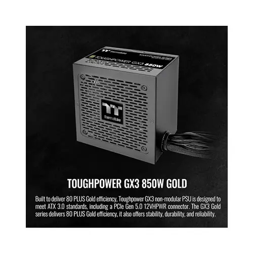 Thermaltake ToughPower GX3 850W 80 Plus Gold PCIe 5.1 ATX 3.1 Power Supply - 3