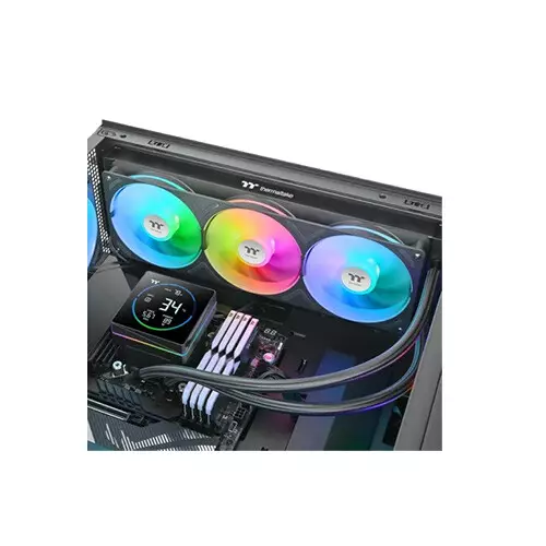 Thermaltake TH360-S V3 ARGB Sync AIO Liquid Cooler(Black) with 3.95-inch LCD Display - 1