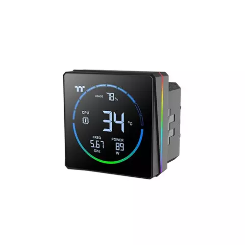Thermaltake TH360-S V3 ARGB Sync AIO Liquid Cooler(Black) with 3.95-inch LCD Display - 3