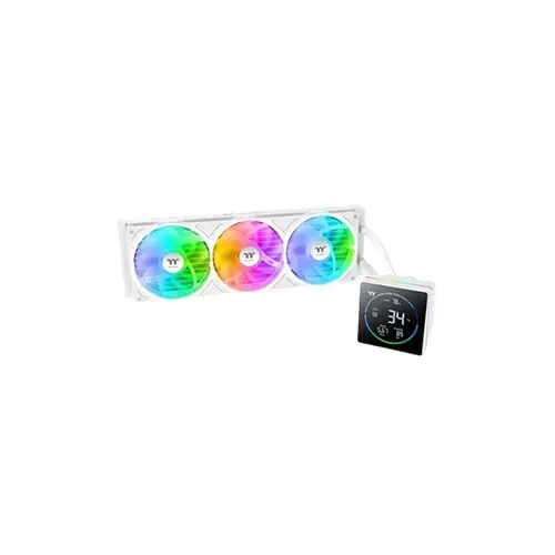 Thermaltake TH360-S V3 ARGB Sync AIO Liquid Cooler(White) with 3.95-inch LCD Display