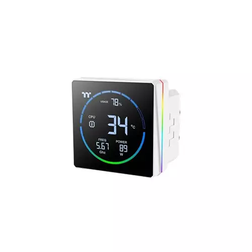 Thermaltake TH360-S V3 ARGB Sync AIO Liquid Cooler(White) with 3.95-inch LCD Display - 1