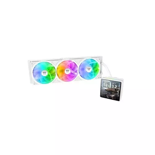 Thermaltake TH360 V3 Ultra ARGB Sync AIO Liquid Cooler - White with 3.95-inch LCD Display