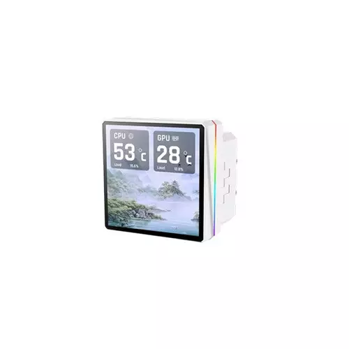 Thermaltake TH360 V3 Ultra ARGB Sync AIO Liquid Cooler - White with 3.95-inch LCD Display - 1