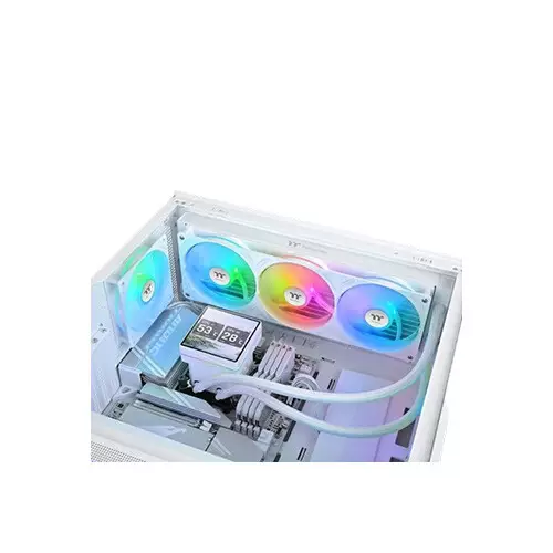 Thermaltake TH360 V3 Ultra ARGB Sync AIO Liquid Cooler - White with 3.95-inch LCD Display - 3