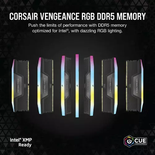 Corsair VENGEANCE RGB 32GB (2x16GB) DDR5 DRAM 8000MT/s CL36 Desktop Ram - 1