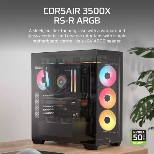 CORSAIR 3500X RS-R ARGB Mid-Tower Gaming Case - 0
