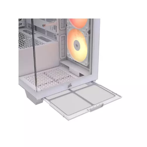 CORSAIR 3500X RS-R ARGB Mid-Tower Gaming Case (White) - 1
