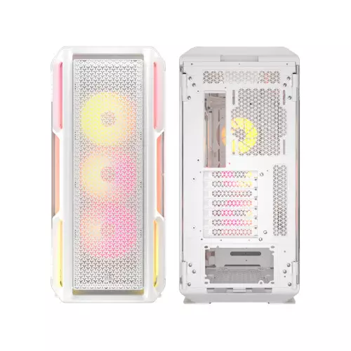 CORSAIR iCUE Link 5000T LX RGB Mid-Tower ATX Desktop Case (White) - 1