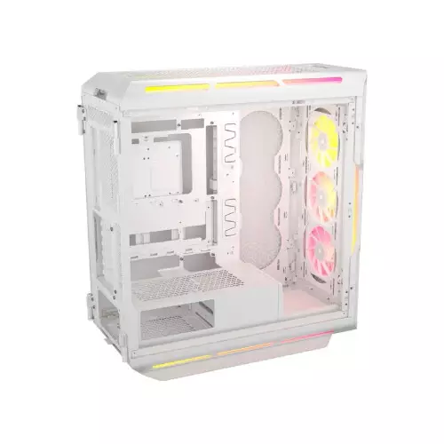 CORSAIR iCUE Link 5000T LX RGB Mid-Tower ATX Desktop Case (White) - 3