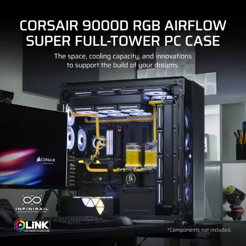 CORSAIR iCUE 9000D RGB Airflow Tower TG Desktop Case - 0
