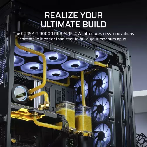 CORSAIR iCUE 9000D RGB Airflow Tower TG Desktop Case - 0