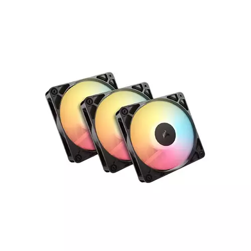 Corsair RS120-R ARGB Triple Pack 120mm PWM Reverse Fans (Black) - 1