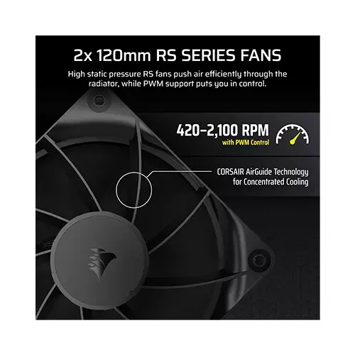 CORSAIR Nautilus 240 RS LCD AIO Liquid CPU Cooler (Black) - 4