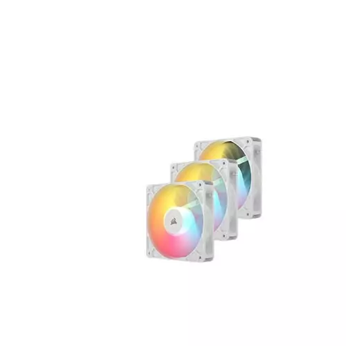 Corsair RS120-R ARGB 120mm PWM Reverse Fans Triple Pack (White) - 2