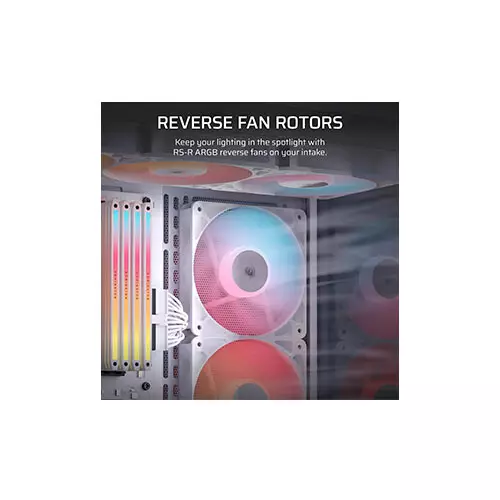 Corsair RS120-R ARGB 120mm PWM Reverse Fans Triple Pack (White) - 4