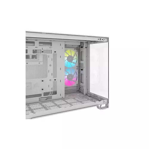 Corsair iCUE LINK 2500X RGB Micro ATX Dual Chamber PC Case (White) - 2