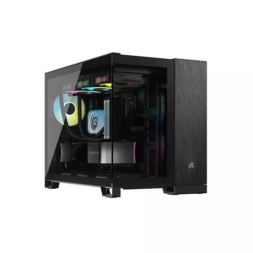 Corsair 2500X Micro ATX Dual Chamber PC Case (Black Obsidian)