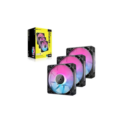 Corsair iCUE LINK RX120 RGB 120mm PWM Fan Triple Starter Kit - 1