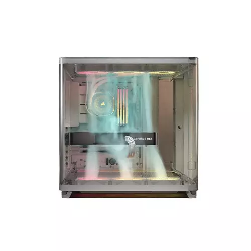 Corsair AIR 5400 RS-R ARGB E-ATX Mid-Tower Triple Chamber Casing White - 2