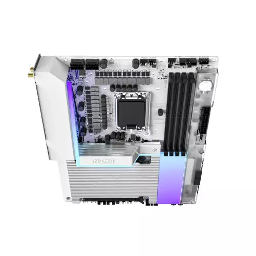 NZXT N9 Z890 Intel LGA1851 Wi-Fi 7 ATX Gaming Motherboard (White) - 0