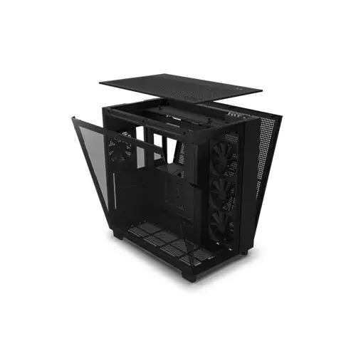NZXT H9 Flow Dual-Chamber ATX Mid-Tower PC Gaming Case - 1