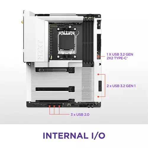 NZXT N7 B850 AMD AM5 DDR5 Wi-Fi ATX Gaming Motherboard - 2