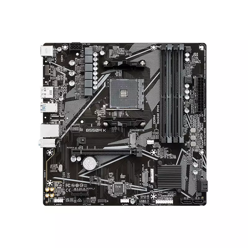 GIGABYTE B550M K AMD AM4 ULTRA DURABLE MICRO ATX MOTHERBOARD - 1