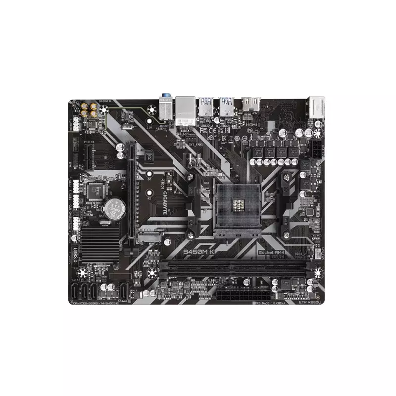 GIGABYTE B450M K AMD AM4 ULTRA DURABLE DDR4 MICRO ATX MOTHERBOARD - 1