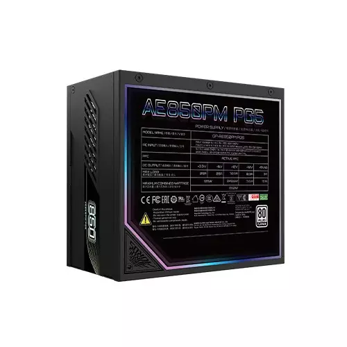 Gigabyte AORUS ELITE P850W 80 Plus Platinum Modular PCIe 5.0 Power Supply - 6