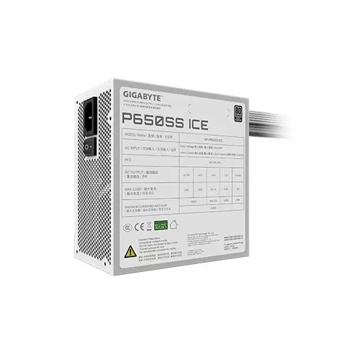 Gigabyte P650SS ICE 650W Non-Modular 80 Plus Silver  Power Supply (White) - 2