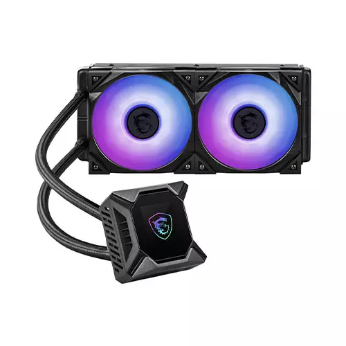 MSI MAG CoreLiquid K240 ARGB LCD 240mm All in One Liquid CPU Cooler - 1