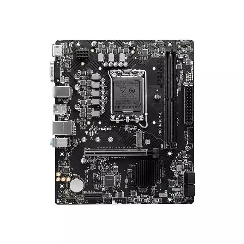 MSI PRO H610M-E DDR5 Intel 14th Gen Micro-ATX Motherboard - 1